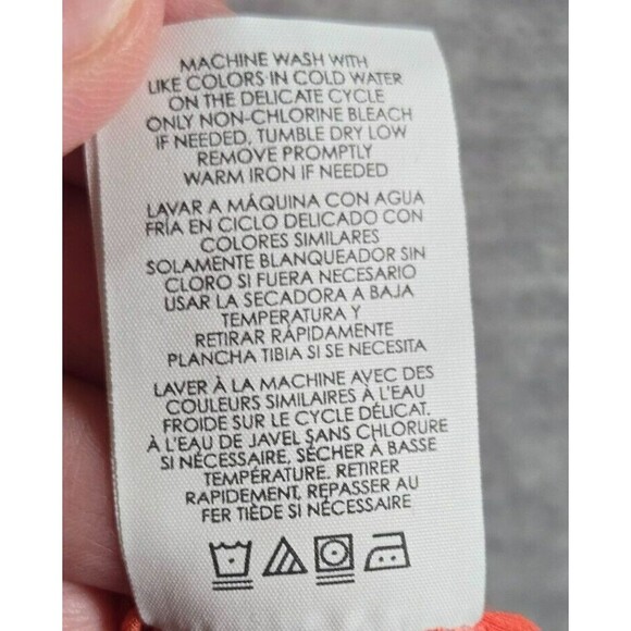 CAbi Women’s 5350 Coral Blossom Sheer Pintuck Floral Sleeveless Blouse Large - Picture 9 of 9